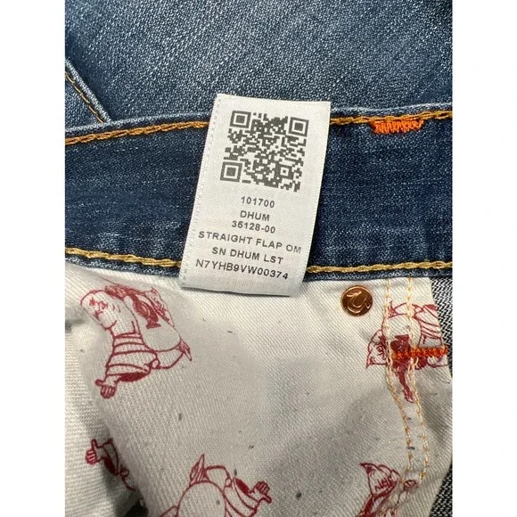 True Religion - Straight Leg Super Natural T-Flap Pocket #101700 Size 36 - Picture 9 of 9